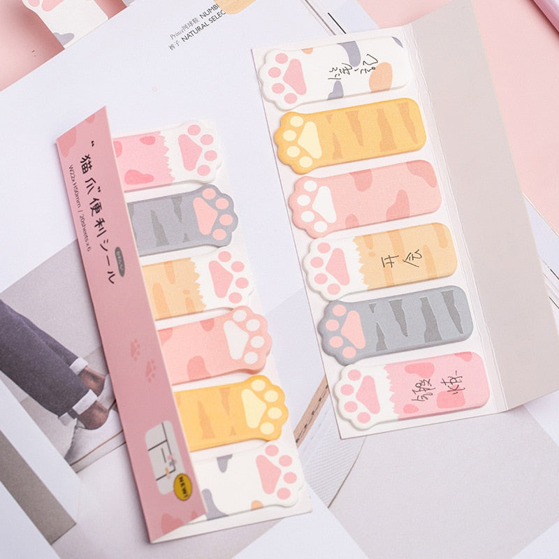 Cute Cat Paw Sticky Notes