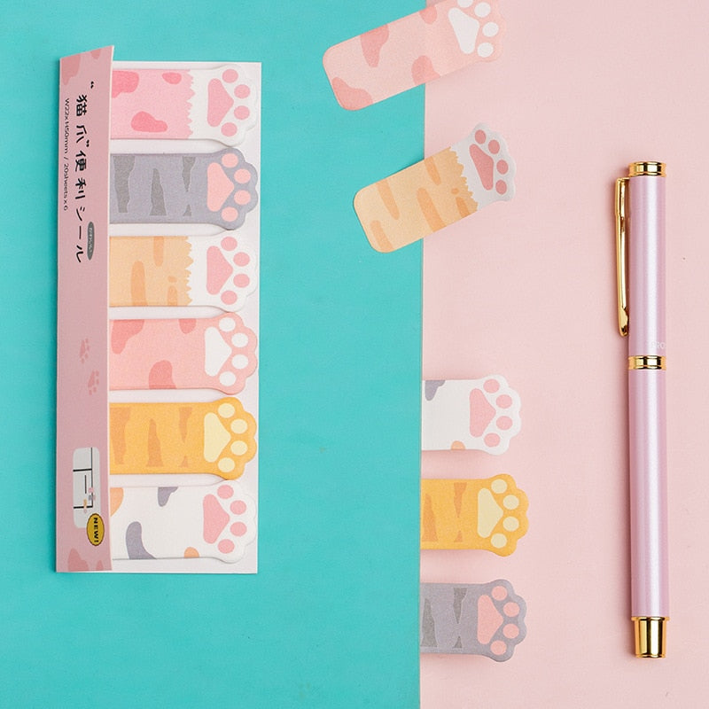 Cute Cat Paw Sticky Notes