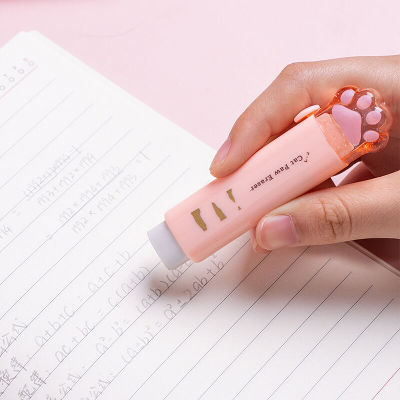Cute Cat Paw Retractable Erasers