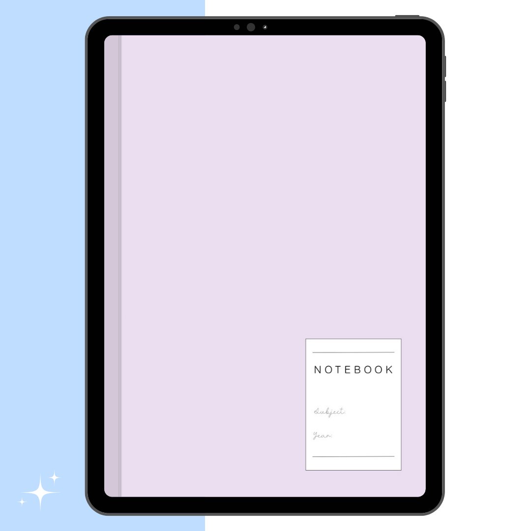 Cute Minimal Digital Notebook - Purple