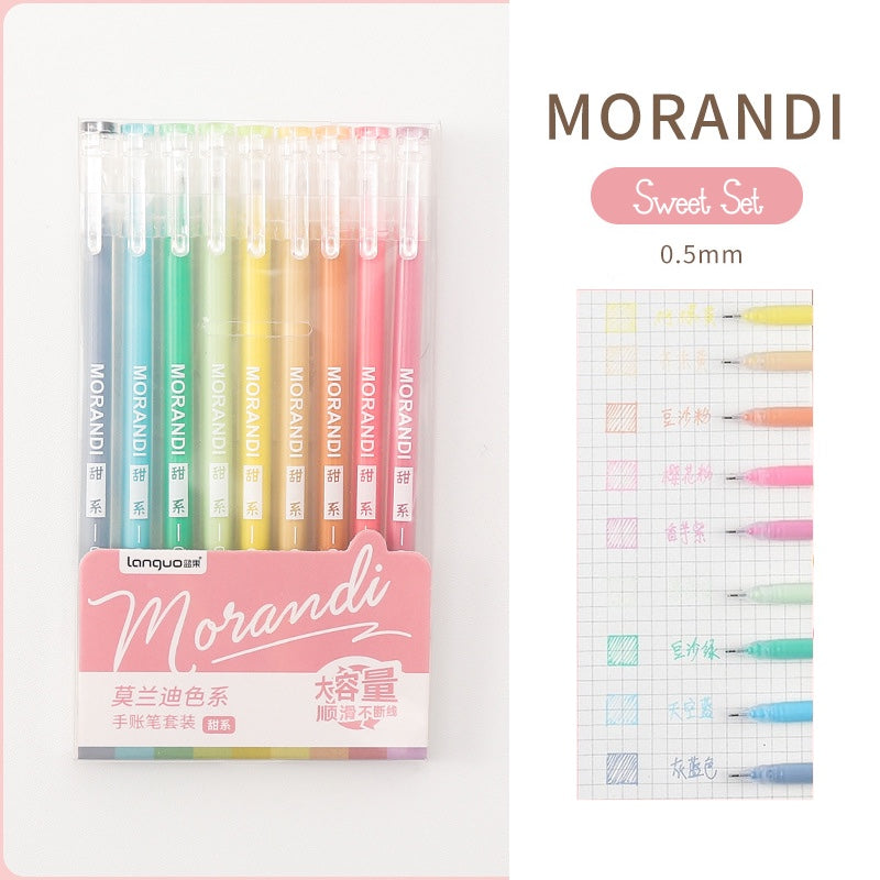 Morandi Needlepoint Gel Ink Pens Sweet Set