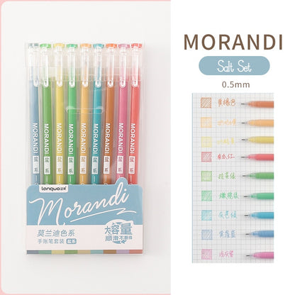 Morandi Needlepoint Gel Ink Pens Salt Set