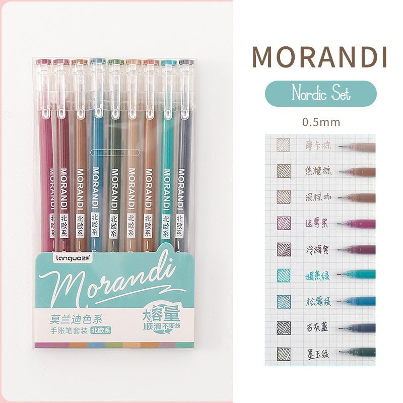 Morandi Needlepoint Gel Ink Pens Nordic Set