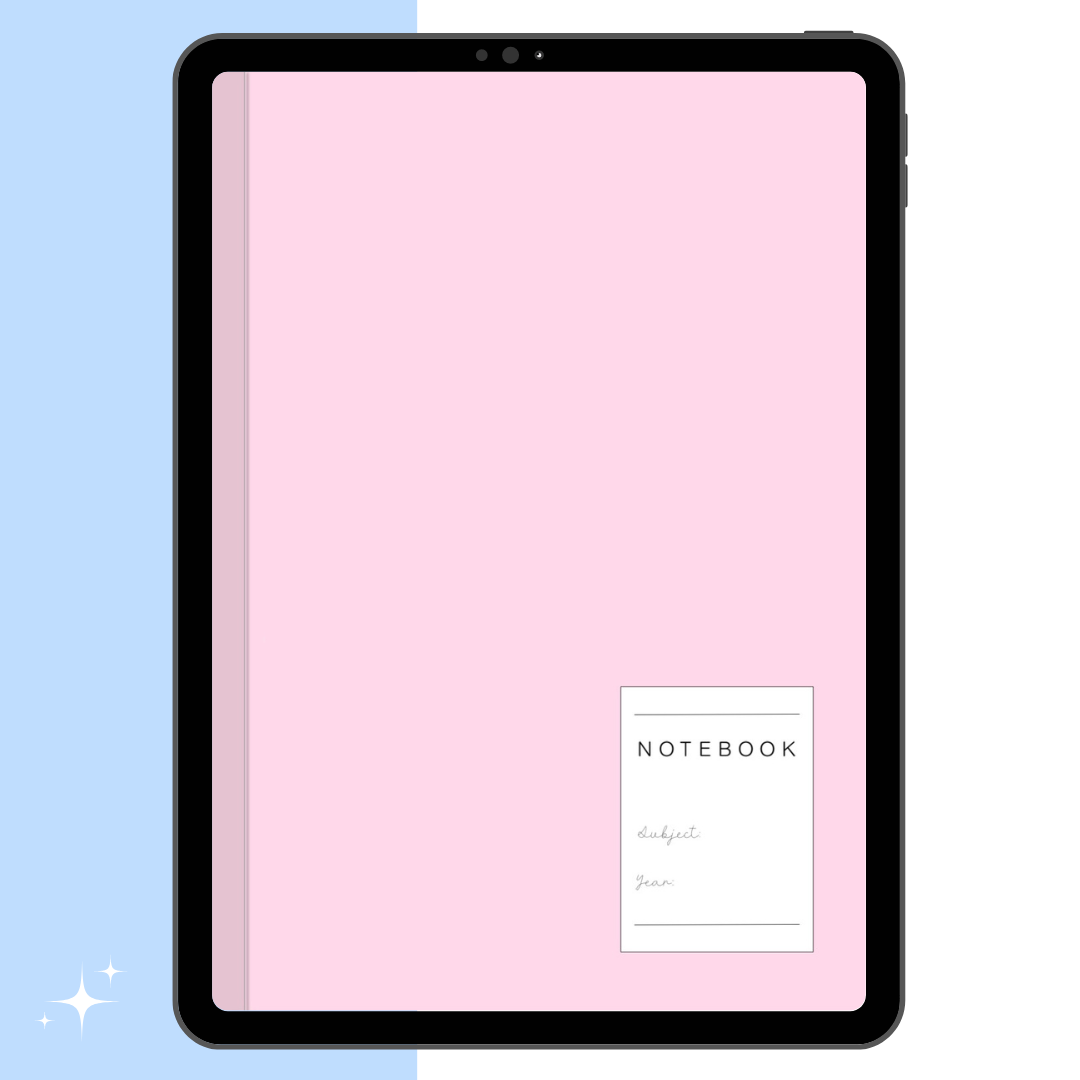 Cute Minimal Digital Notebook Pink