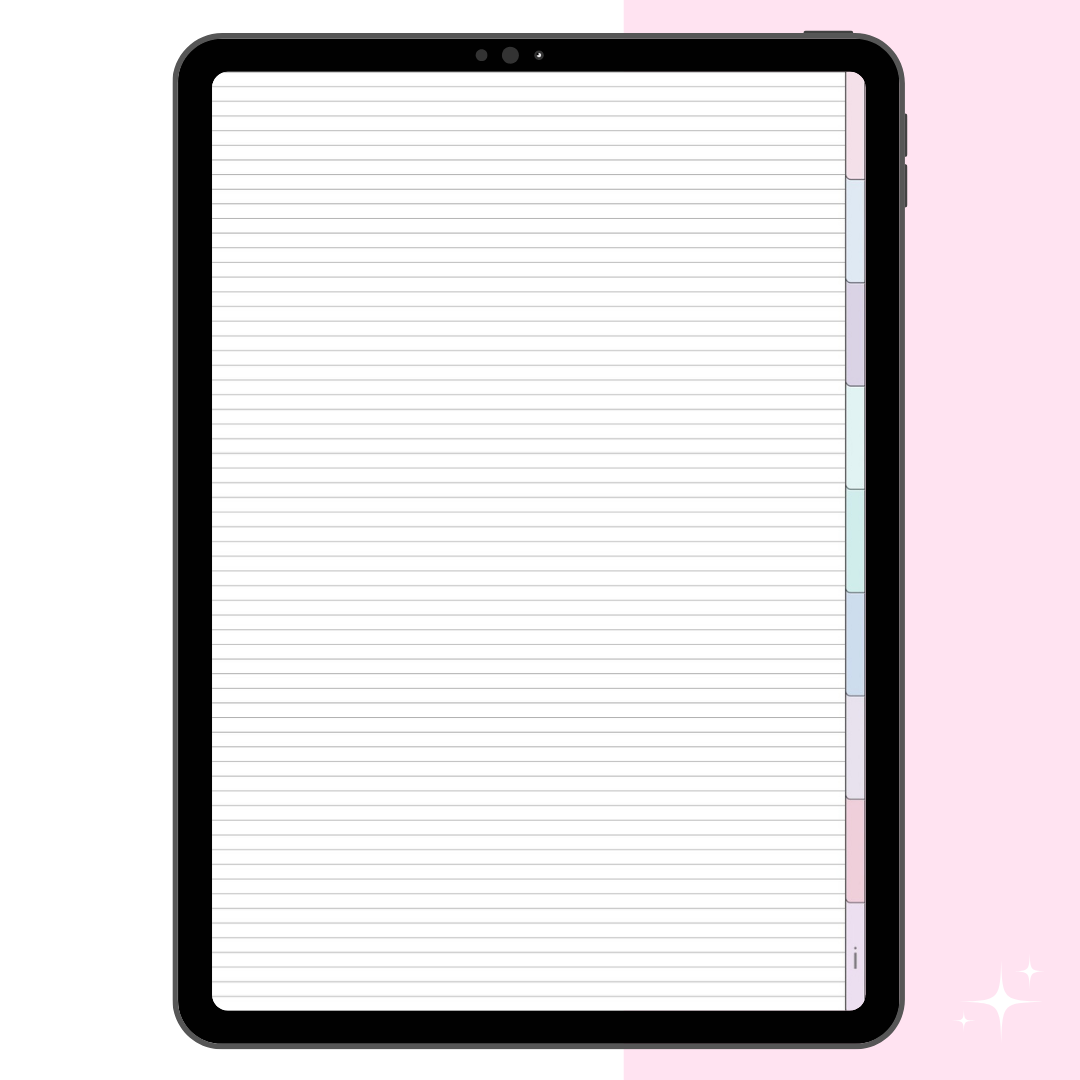 Cute Minimal Digital Notebook - Lined