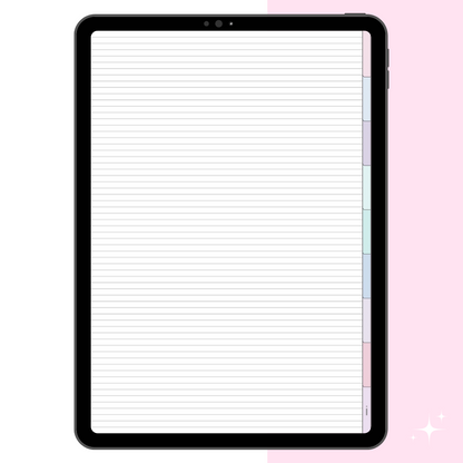 Cute Minimal Digital Notebook - Lined
