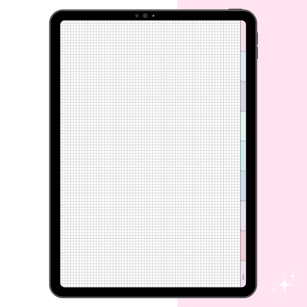 Cute Minimal Digital Notebook - Grid 5mm