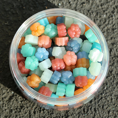 Cute Cat Paw Wax Beads Translucent Mix