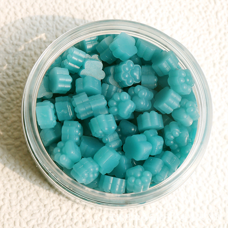 Cute Cat Paw Wax Beads Ice Blue