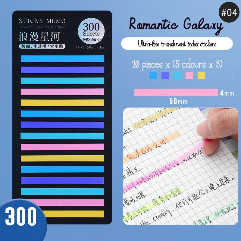 Index Translucent Sticky Notes Romantic Galaxy 4