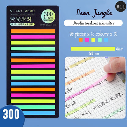 Index Translucent Sticky Notes Neon Jungle 11