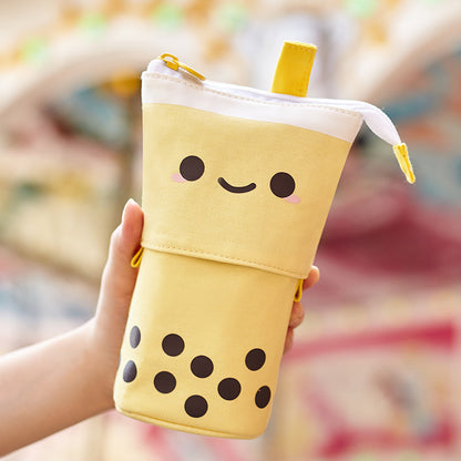 Retractable Bubble Tea Pencil Case Mango