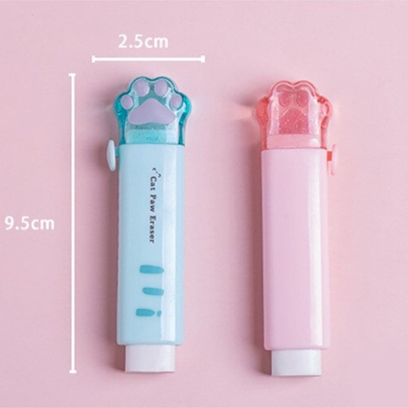 Cute Cat Paw Retractable Erasers