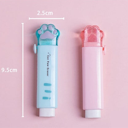 Cute Cat Paw Retractable Erasers