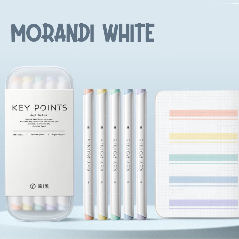 Key Points Double Sided Highlighter Morandi White