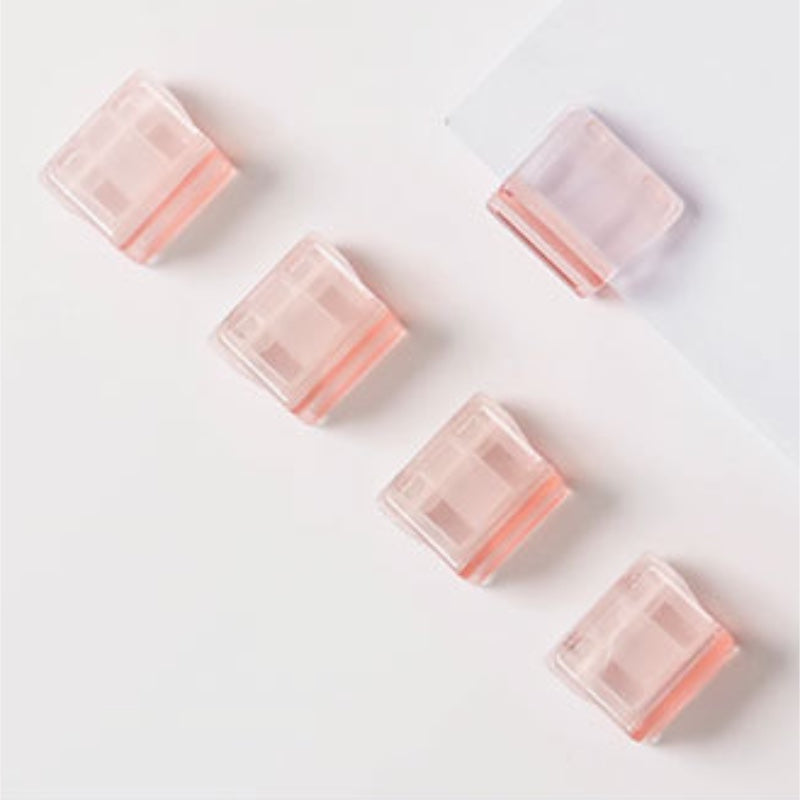 Candy Colour Transparent Paper Clips - Pink