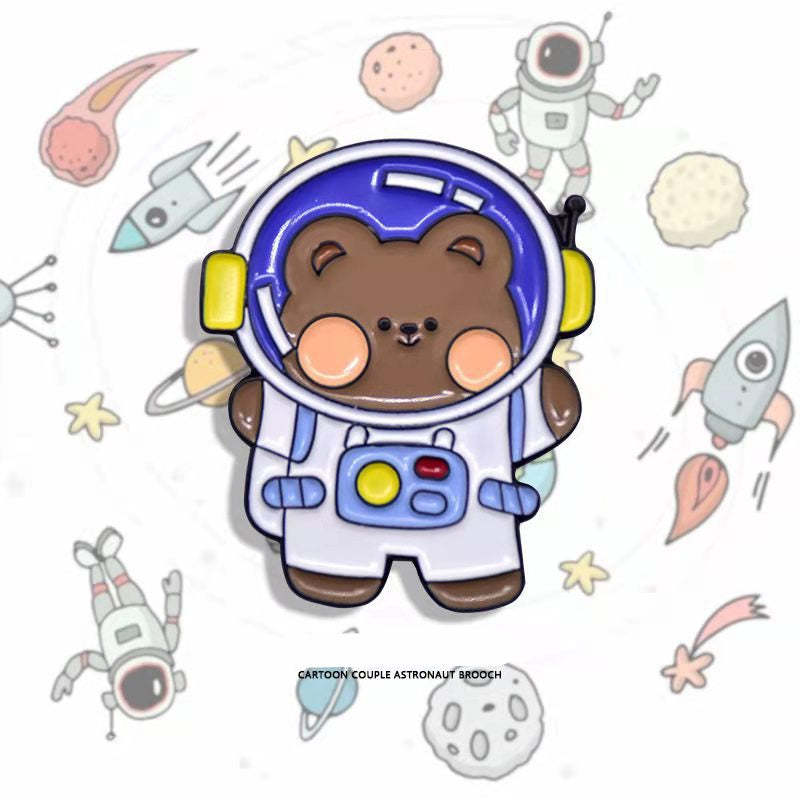 Cute Astronaut Animal Pins Space Bear