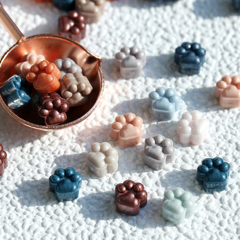 Cute Cat Paw Wax Beads Non Translucent Mix