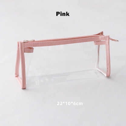 Transparent Large Pencil Case Pink