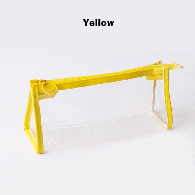 Transparent Large Pencil Case Yellow